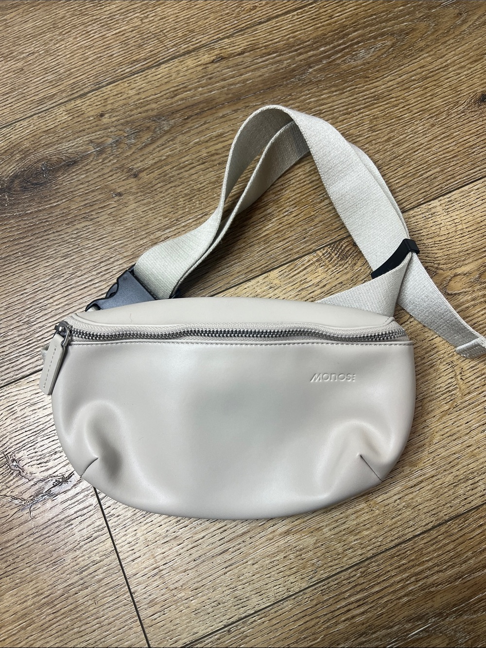 Monos Beige Faux Leather Sling Bag